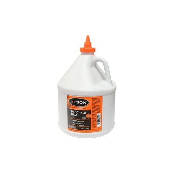 5 Lb Orange Fluorescent Ultra-Fine Std Chalk Refill, 4PK